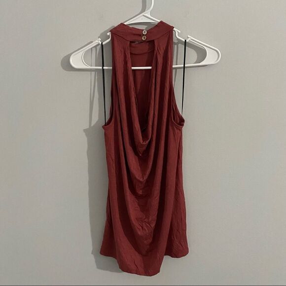 Kim & Cami Women’s Halter Neck Keyhole Back Sleeveless Top - Picture 4 of 7